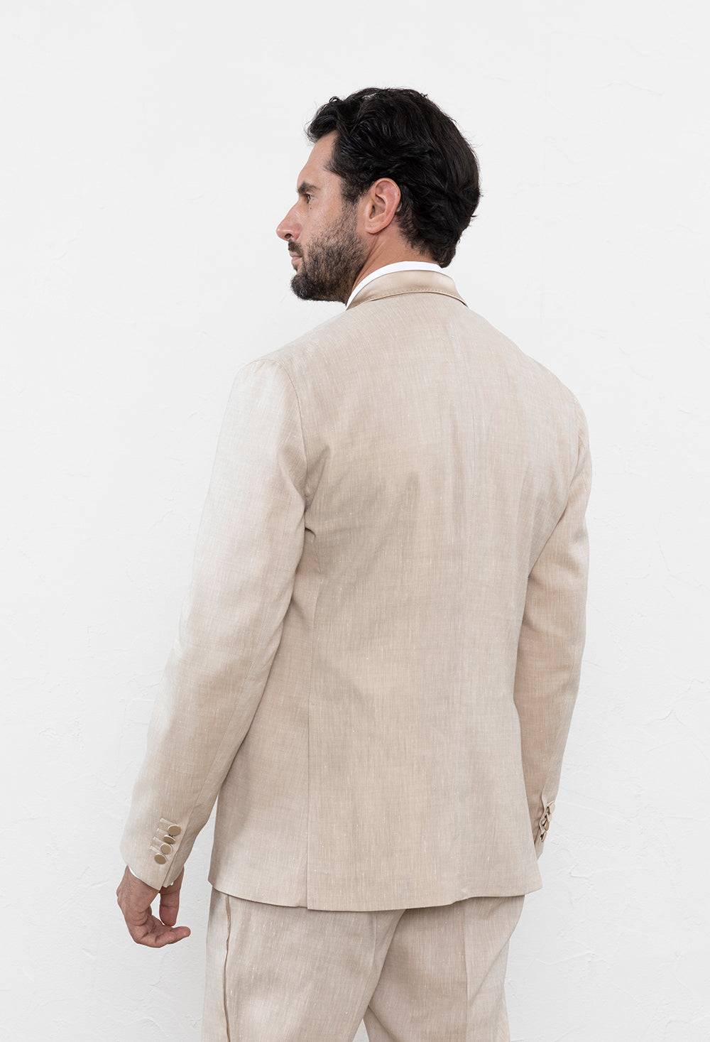 Peserico Blazer Monopetto Evening In Lana Lino "Estrato"