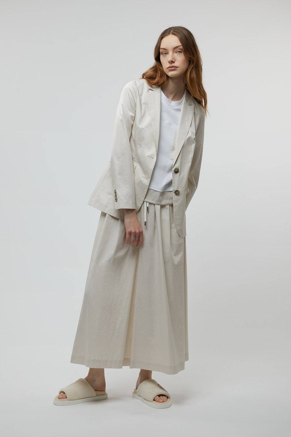 Peserico Blazer Monopetto In Raso Leggero Di Cotone Stretch