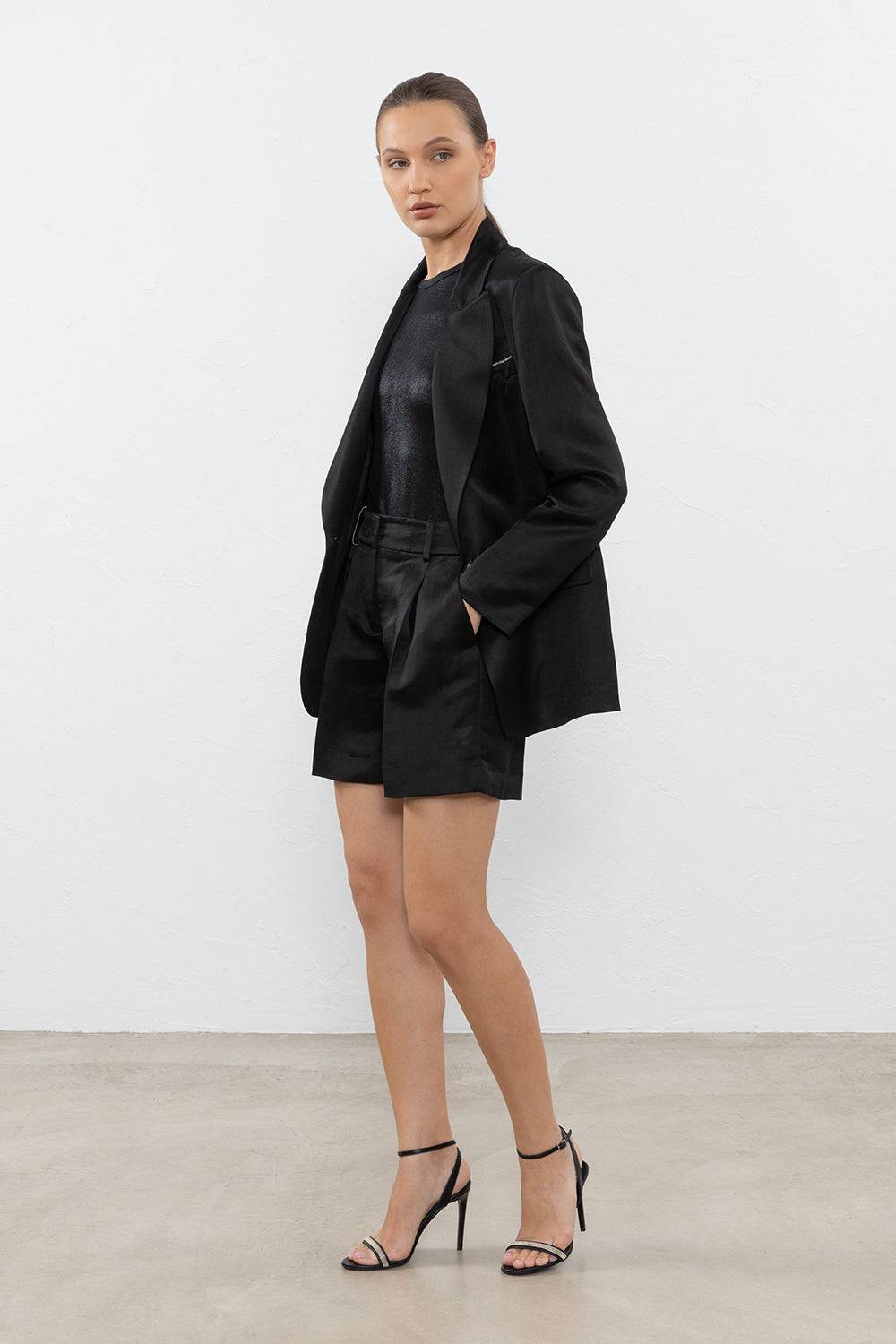 Peserico Blazer Monopetto In Stuoia Di Viscosa E Bamboo