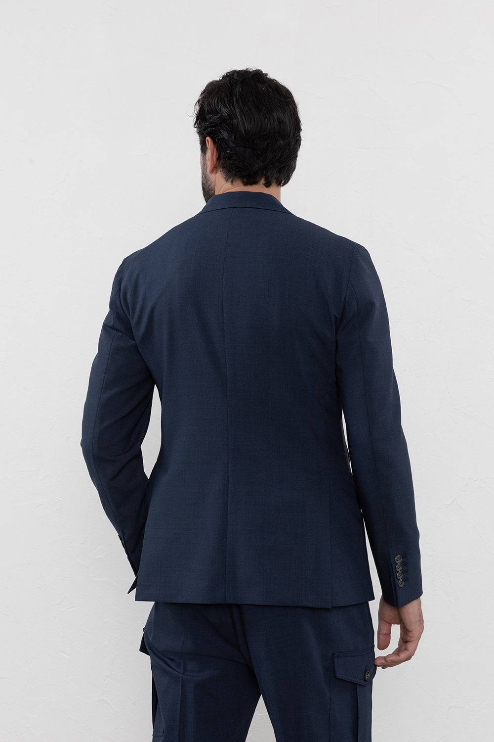 Peserico Blazer Monopetto In Tela In Misto Lana Comfort