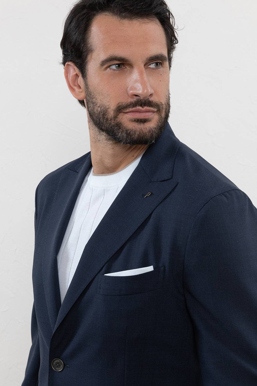 Peserico Blazer Monopetto In Tela In Misto Lana Comfort