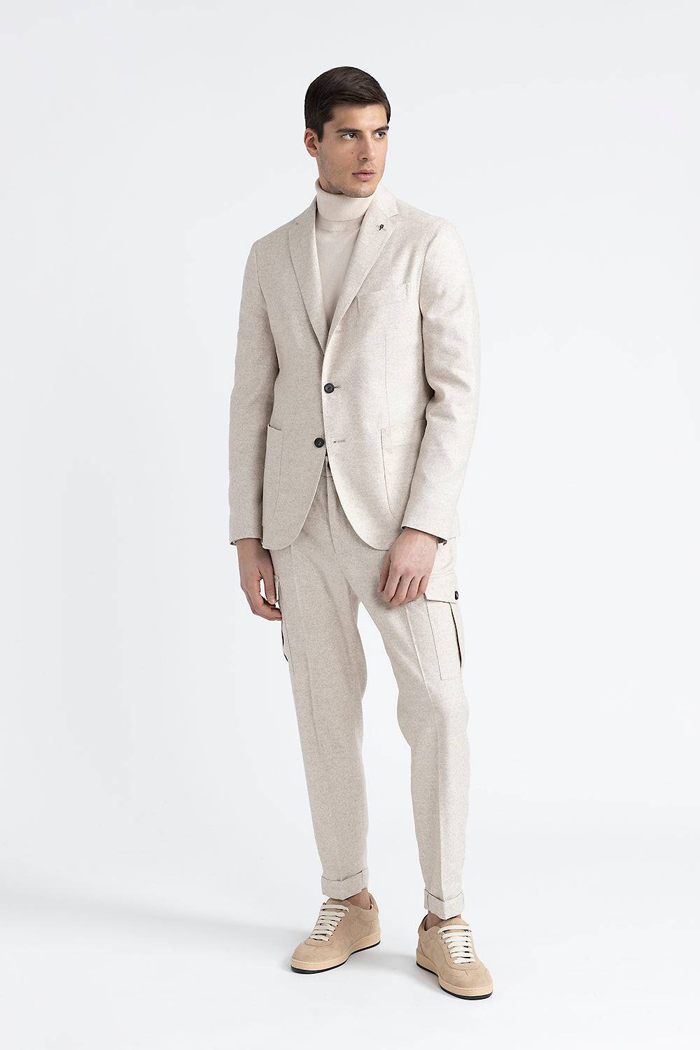 Peserico Blazer Monopetto In Tweed Di Lana, Seta E Cashmere