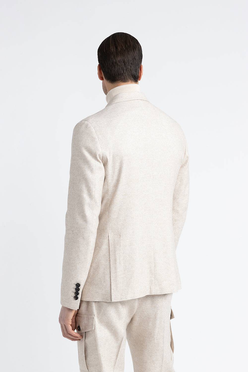 Peserico Blazer Monopetto In Tweed Di Lana, Seta E Cashmere