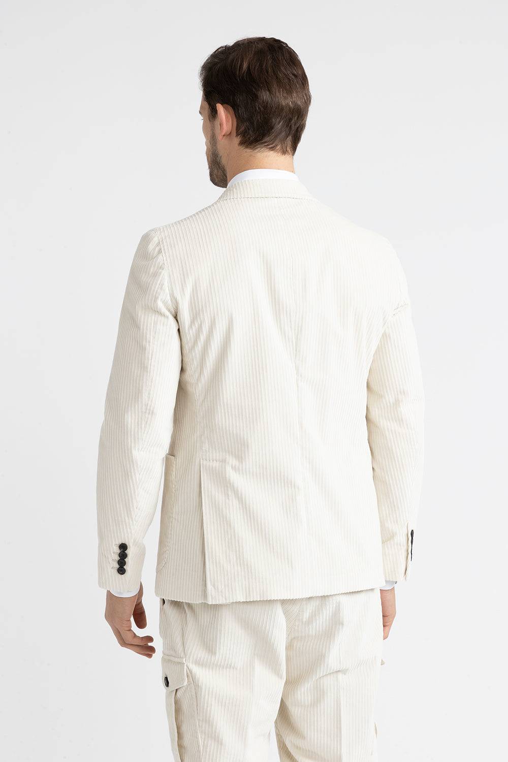 Peserico Blazer Monopetto In Velluto A Costa Francese