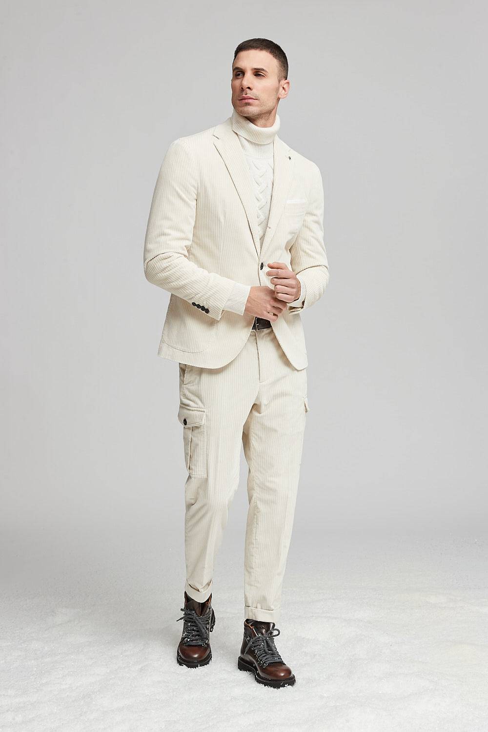 Peserico Blazer Monopetto In Velluto A Costa Francese