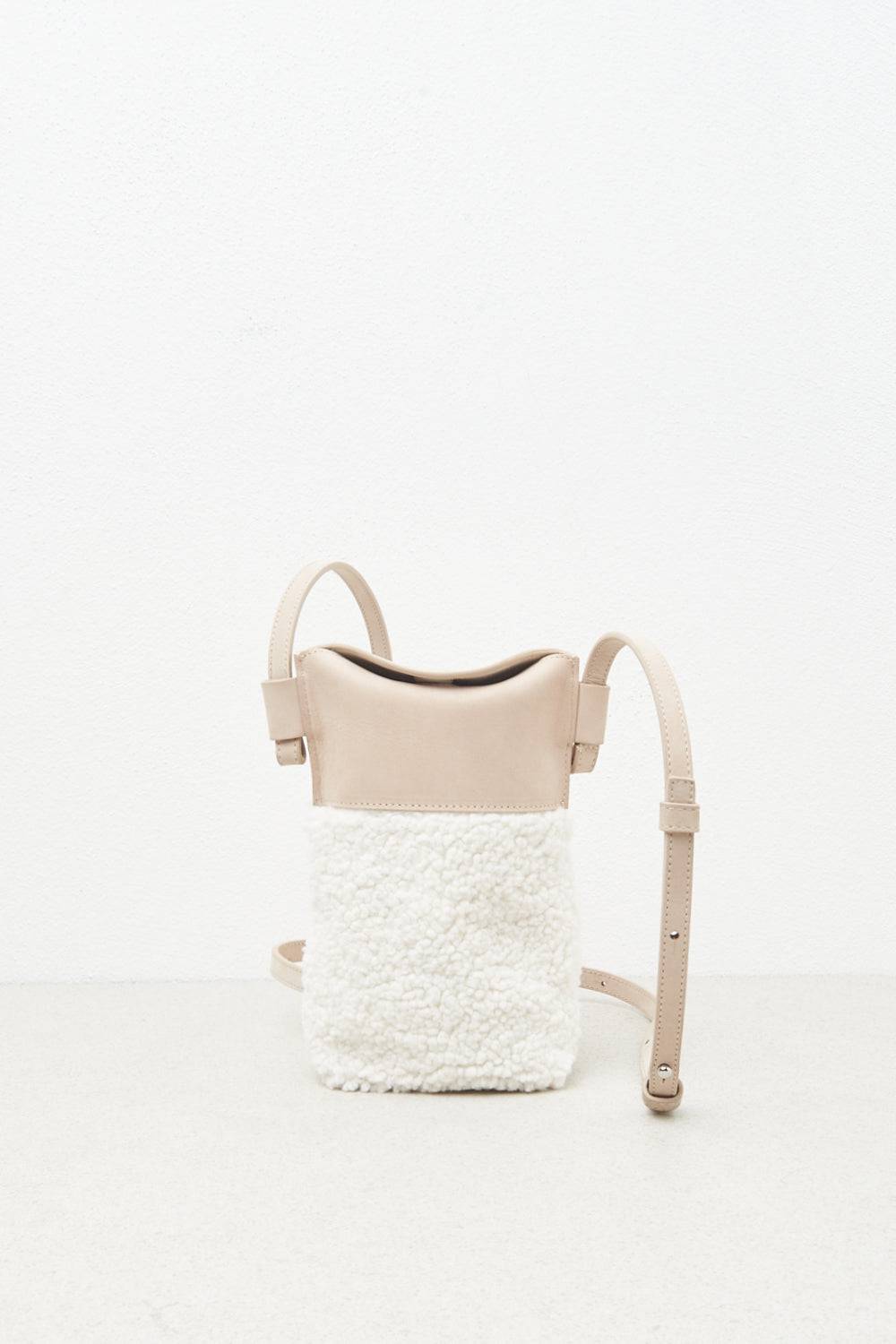 Peserico Borsa Portacellulare In Eco-pelliccia E Vera Pelle