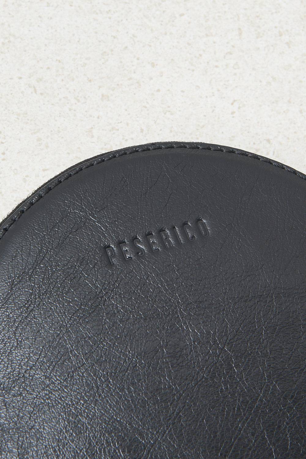 Peserico Borsa Rotonda In Pelle Con Polsiera E Tracolla