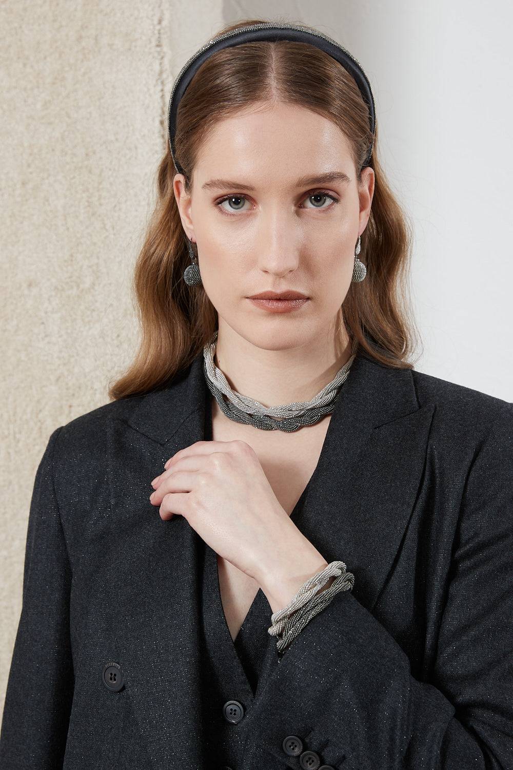 Peserico Bracciale Con Torchonne In Catena Punto Luce