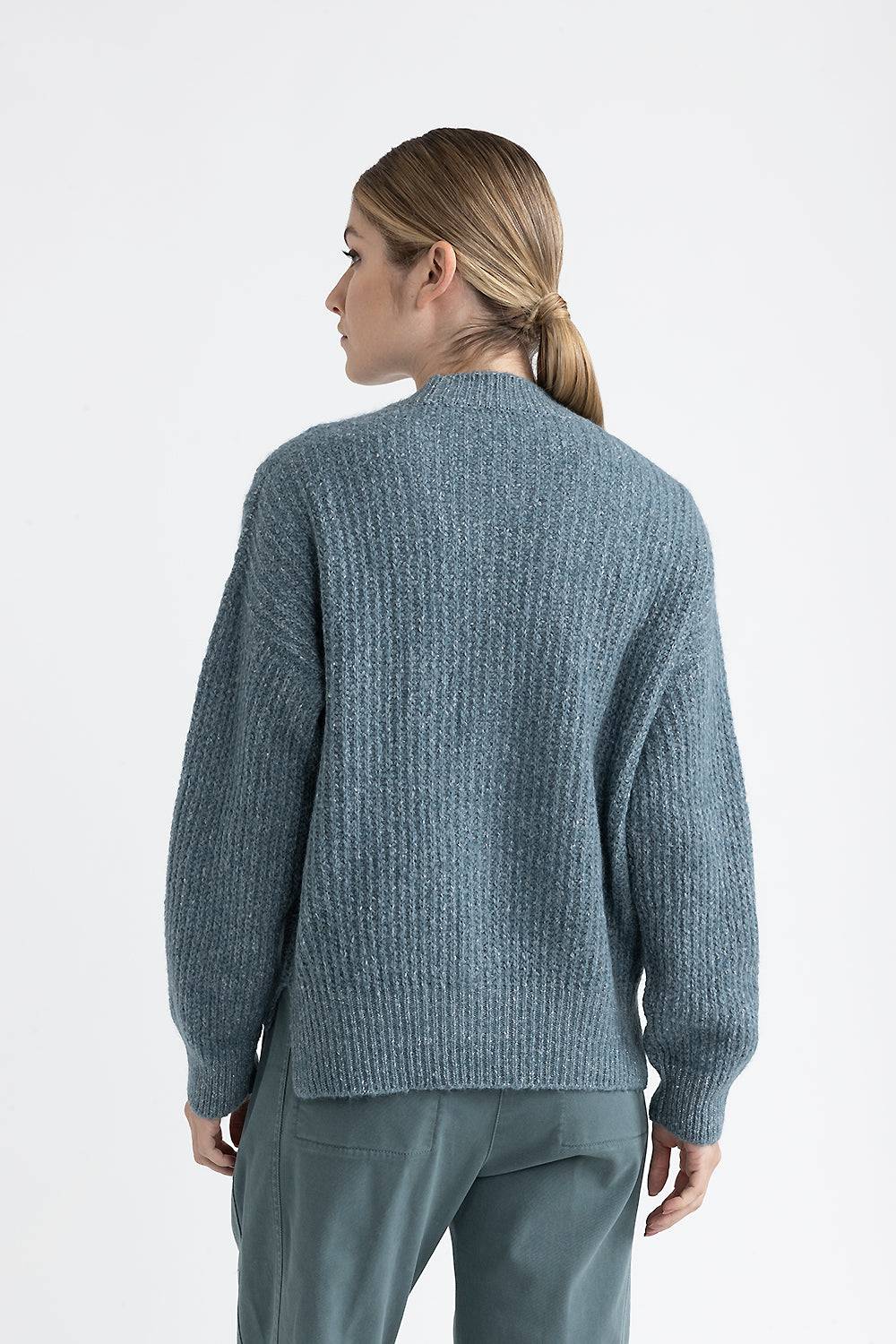 Peserico Cardigan In Alpaca, Mohair E Cotone Con Lurex