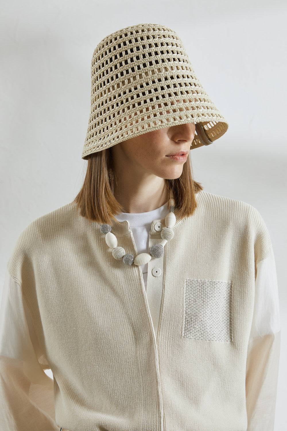 Peserico Cardigan In Cotone E Maniche In Organza Con Punto Luce