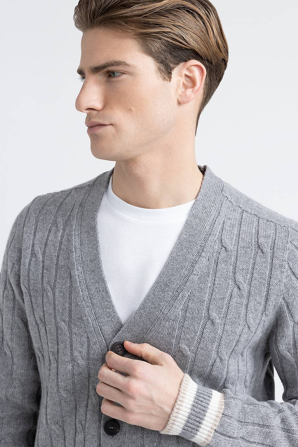 Peserico Cardigan In Lana Merinos Extrafine E Cashmere