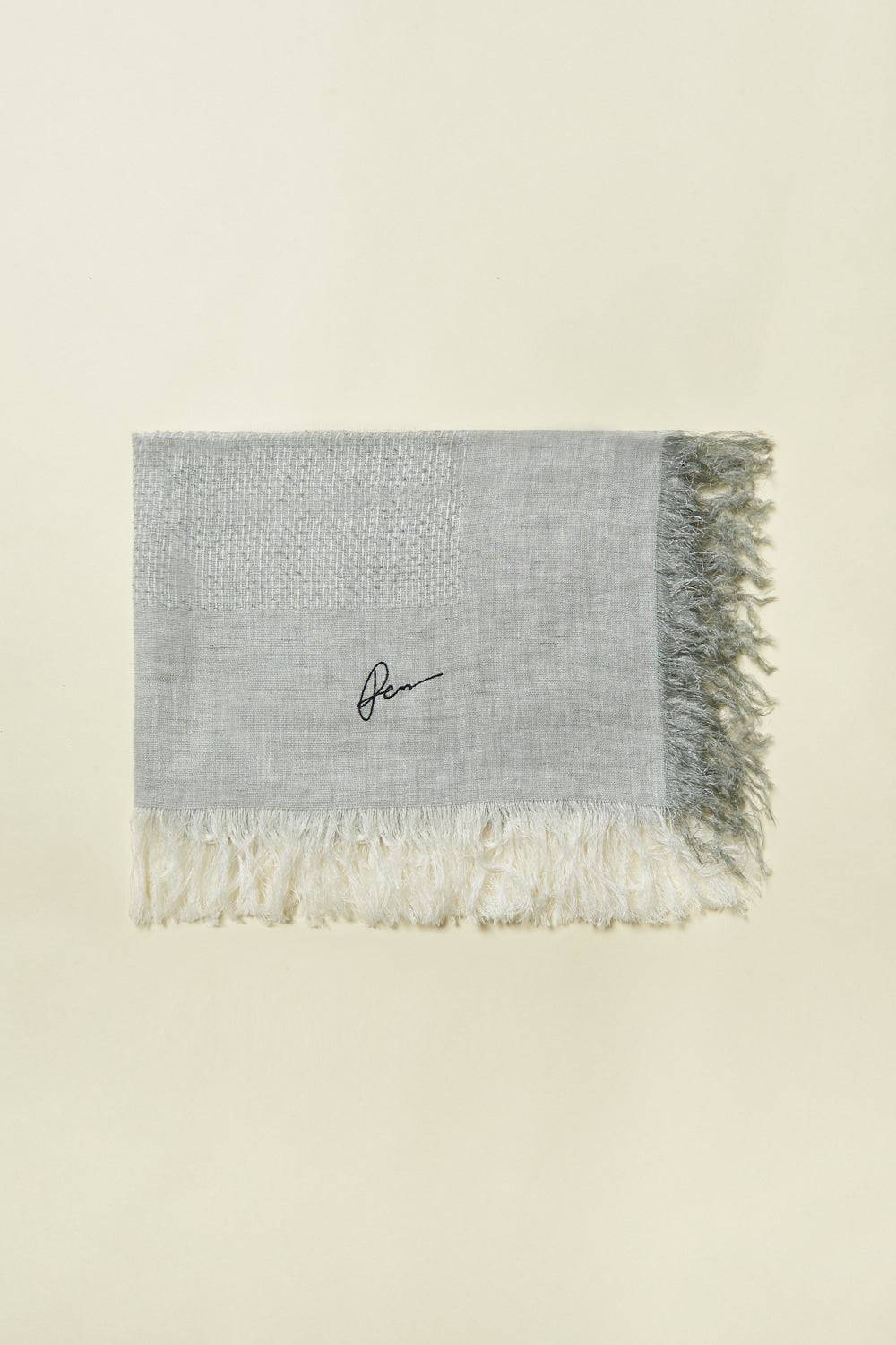 Peserico Carré ricamato in misto lino, viscosa e lurex