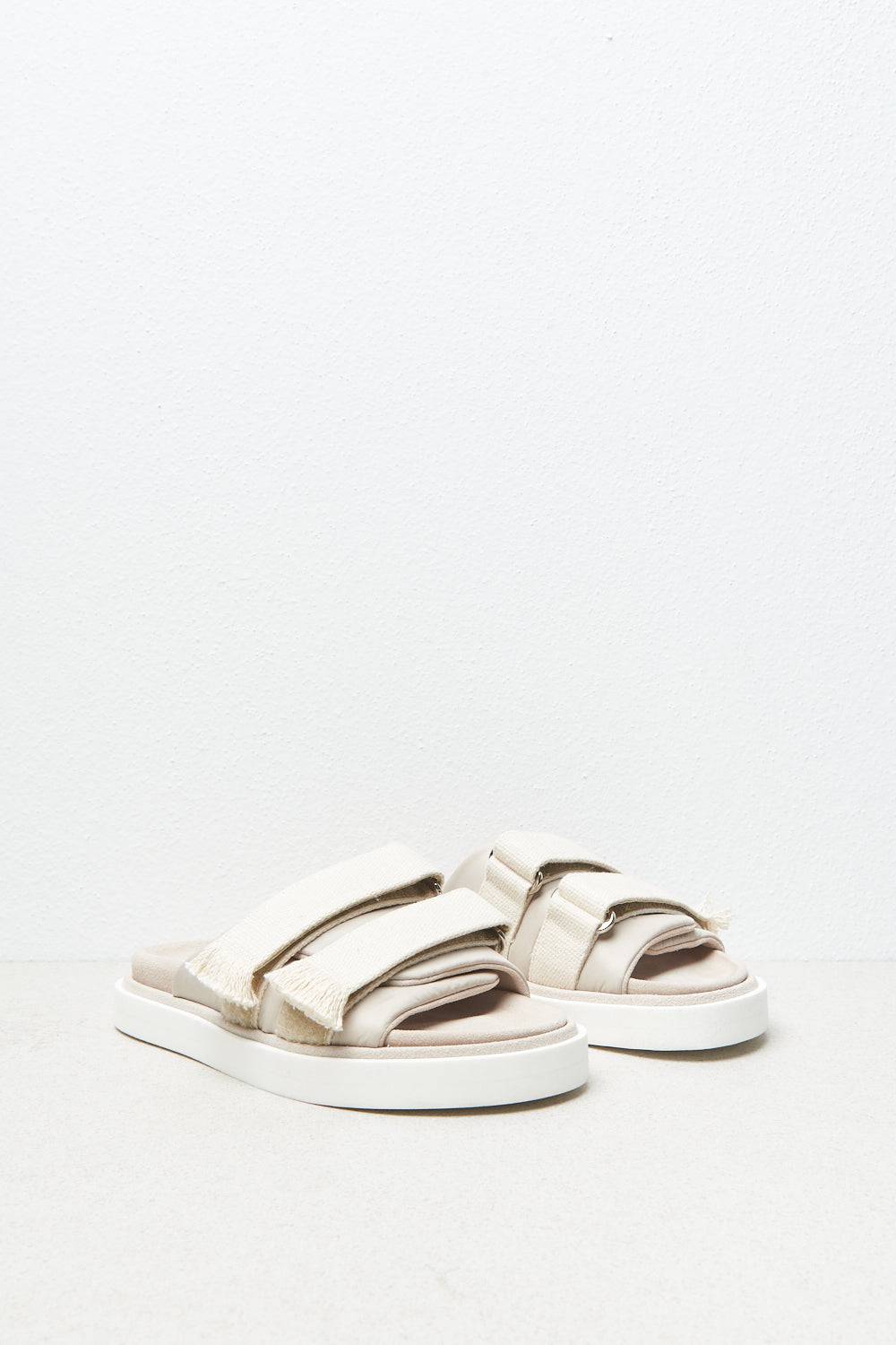 Peserico Ciabatta in nylon imbottito e pelle scamosciata