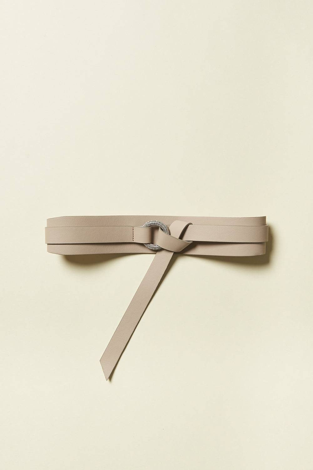 Peserico Cintura in vera pelle e nodo su anello Punto Luce