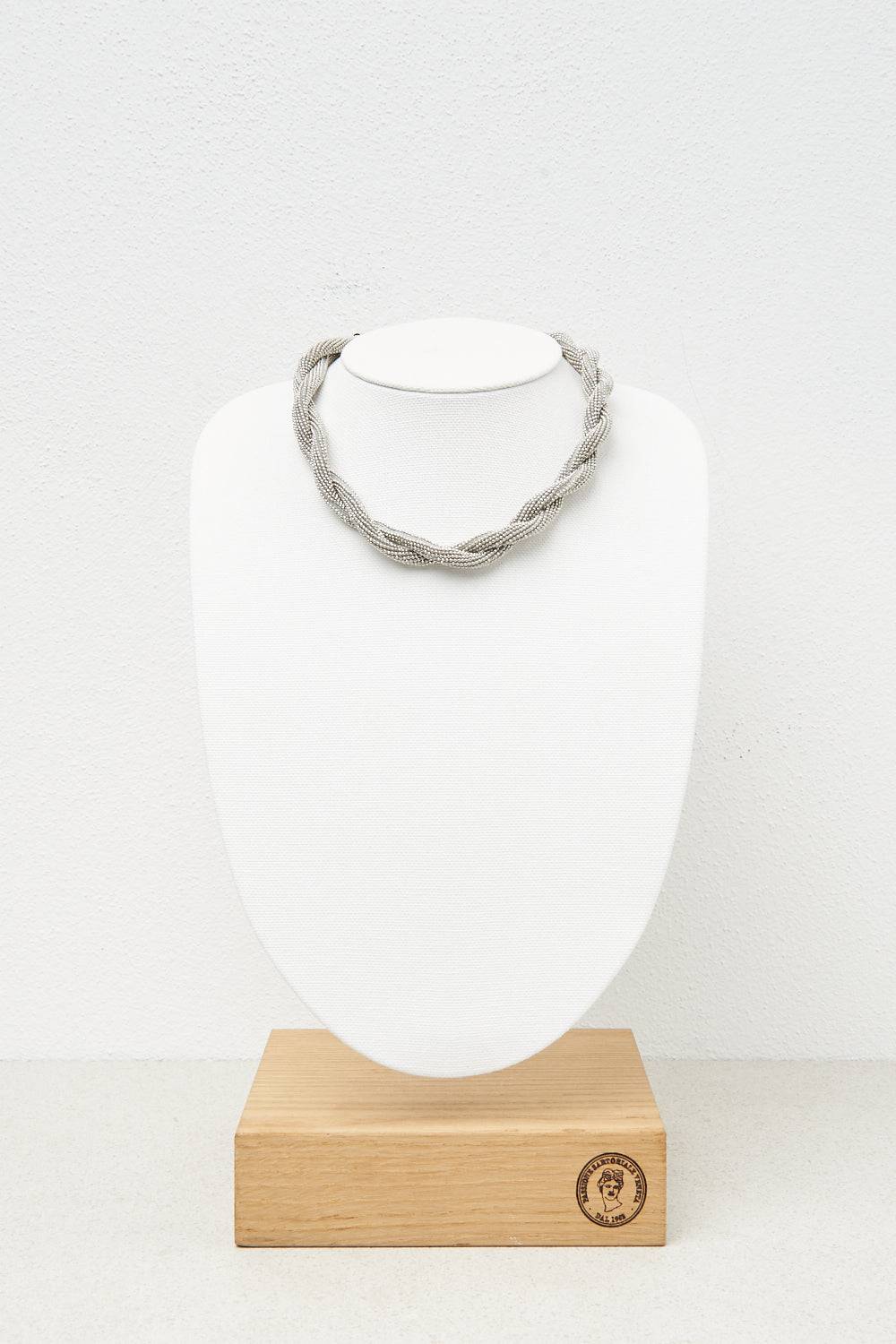 Peserico Collana con torchonne in catena Punto Luce