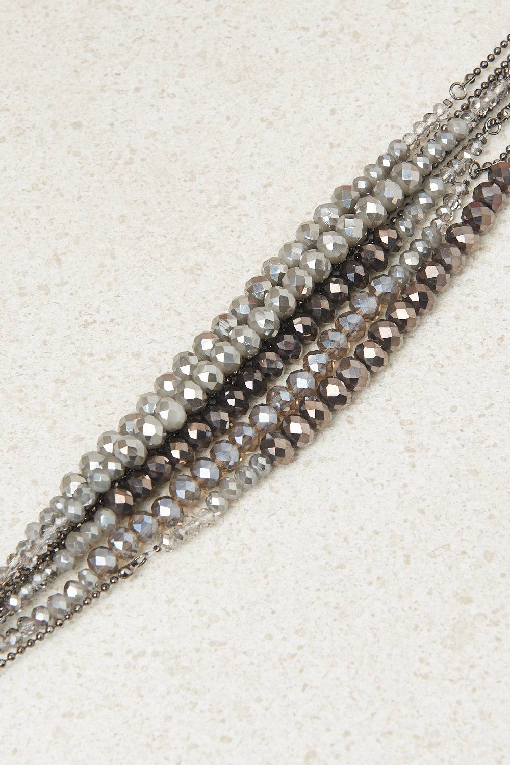 Peserico Collana Cravattino Con Demi-cristalli E Punto Luce