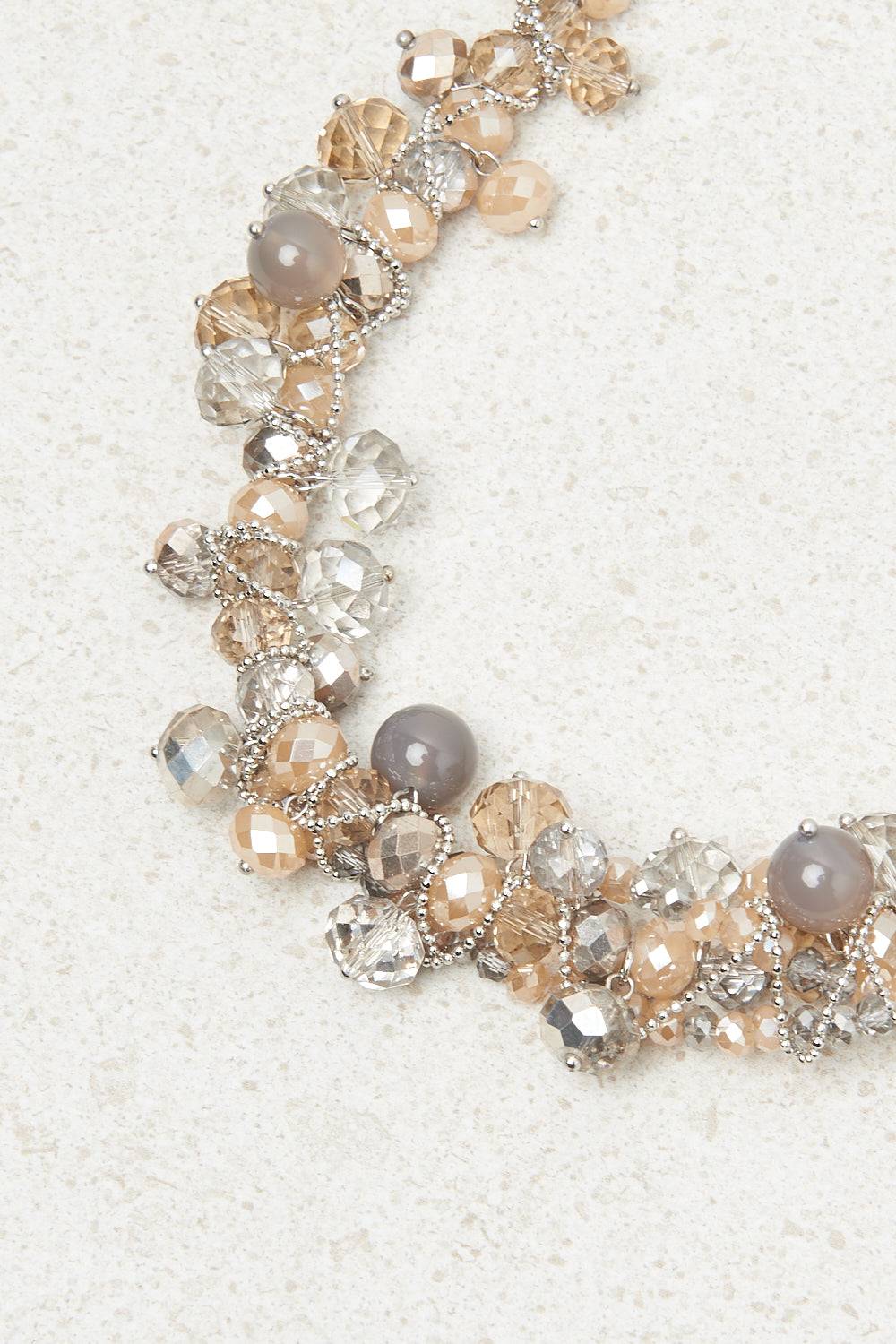 Peserico Collana Girocollo Con Demi-cristalli E Pietre Dure