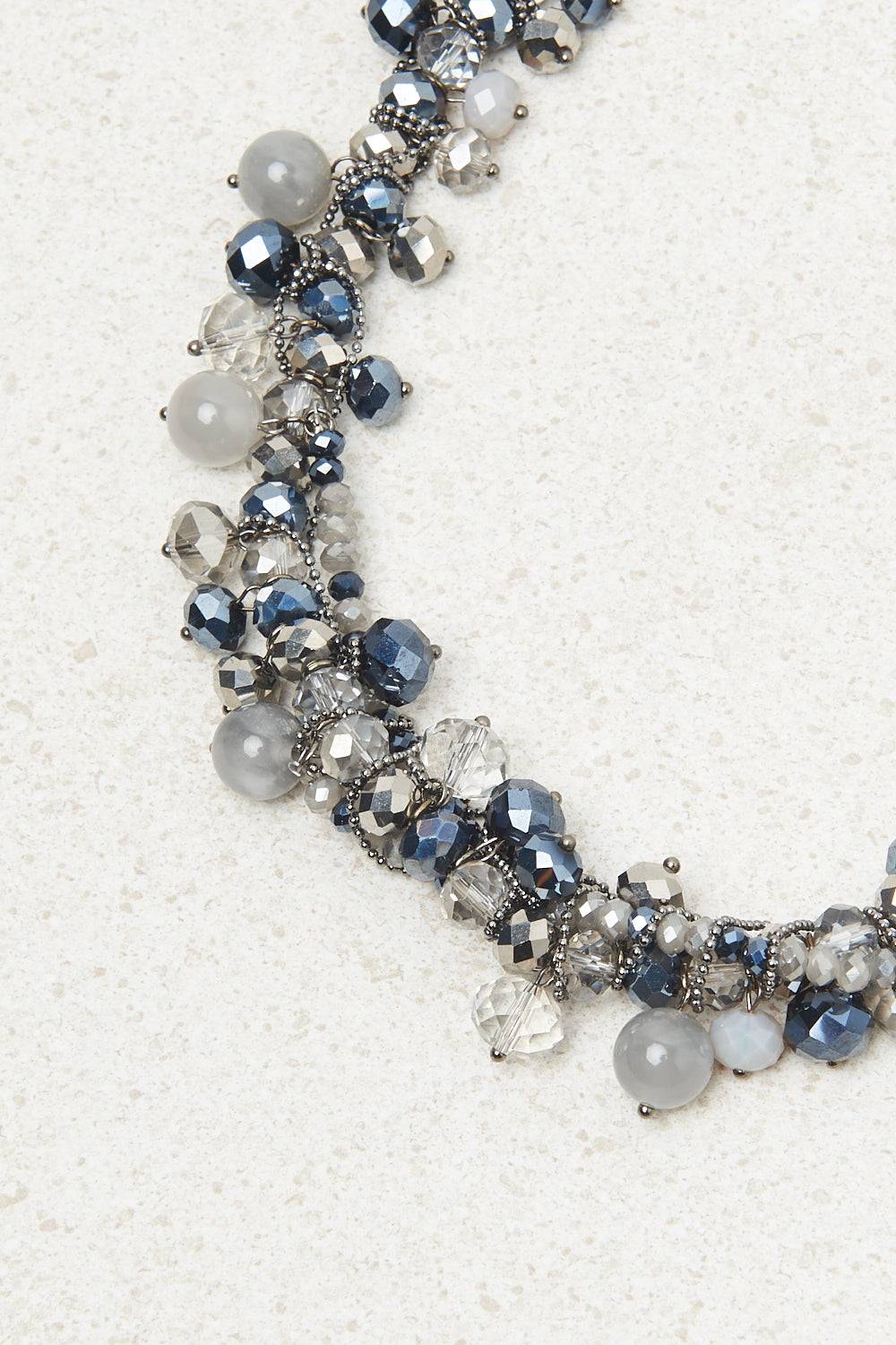 Peserico Collana Girocollo Con Demi-cristalli E Pietre Dure