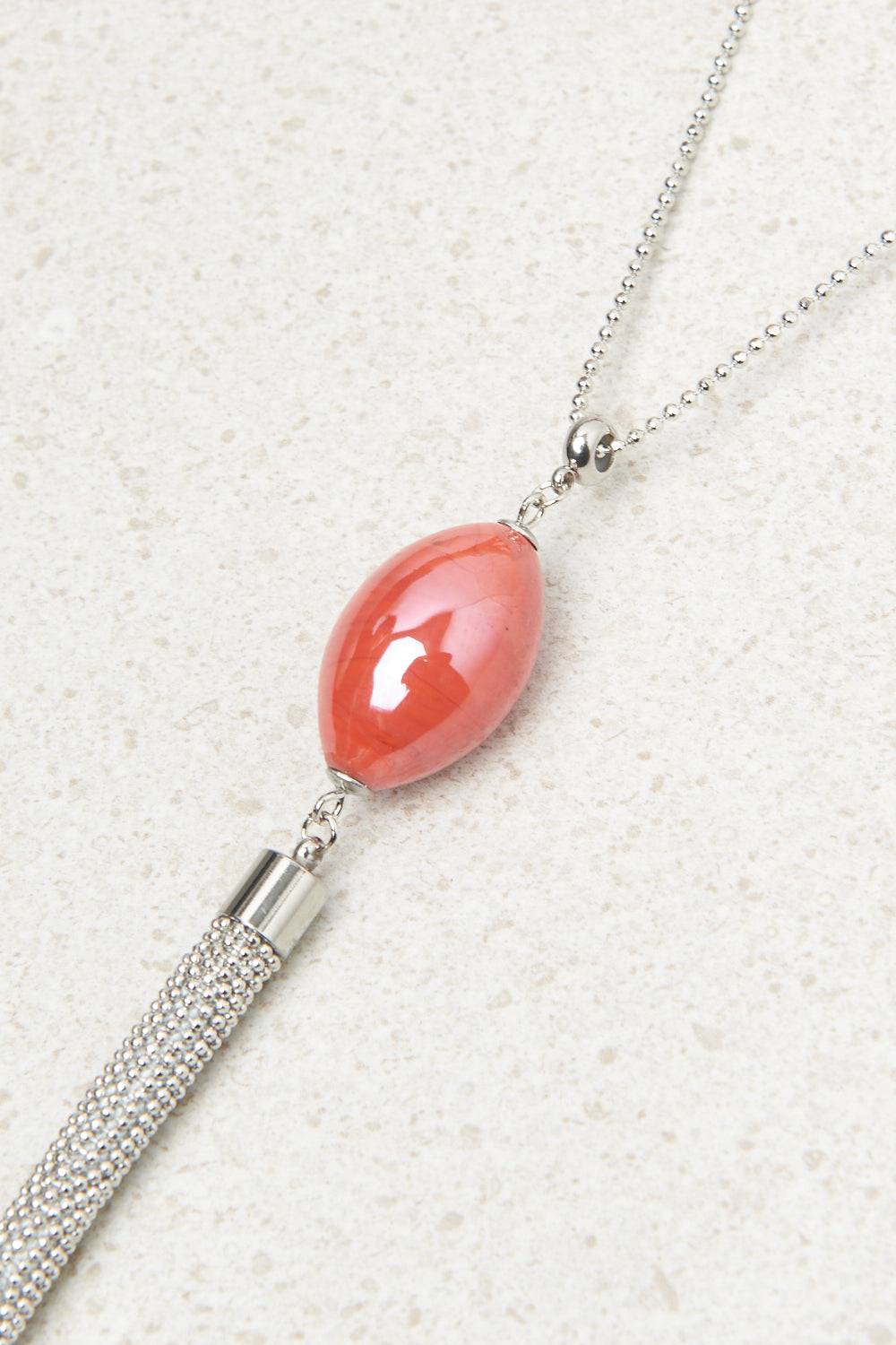 Peserico Collana Lunga Con Pendente In Vetro Di Murano