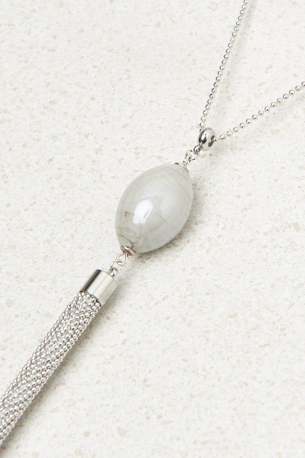 Peserico Collana Lunga Con Pendente In Vetro Di Murano