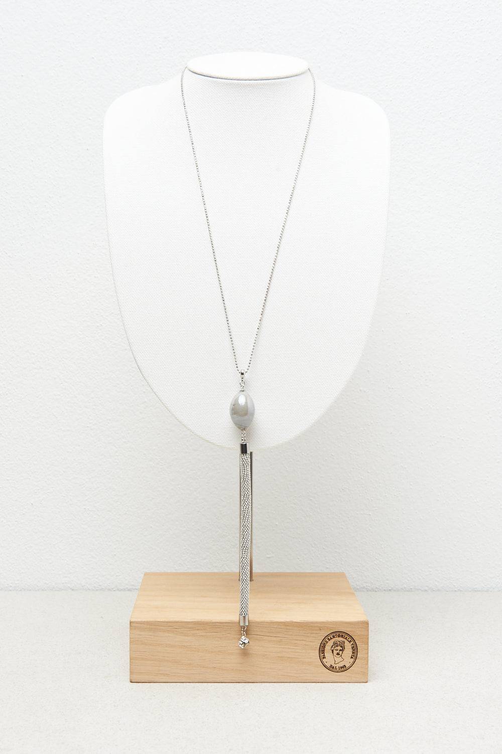 Peserico Collana lunga con pendente in vetro di Murano