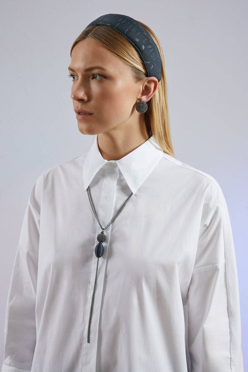 Peserico Collana Lunga Con Pendenti Sferici Punto Luce