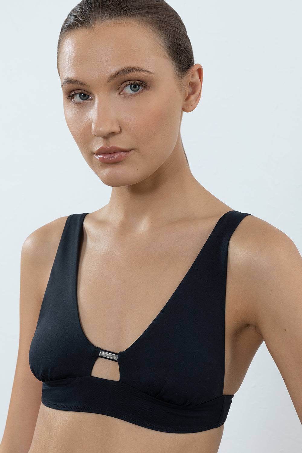 Peserico Costume Con Top A Bralette E Slip A Vita Alta