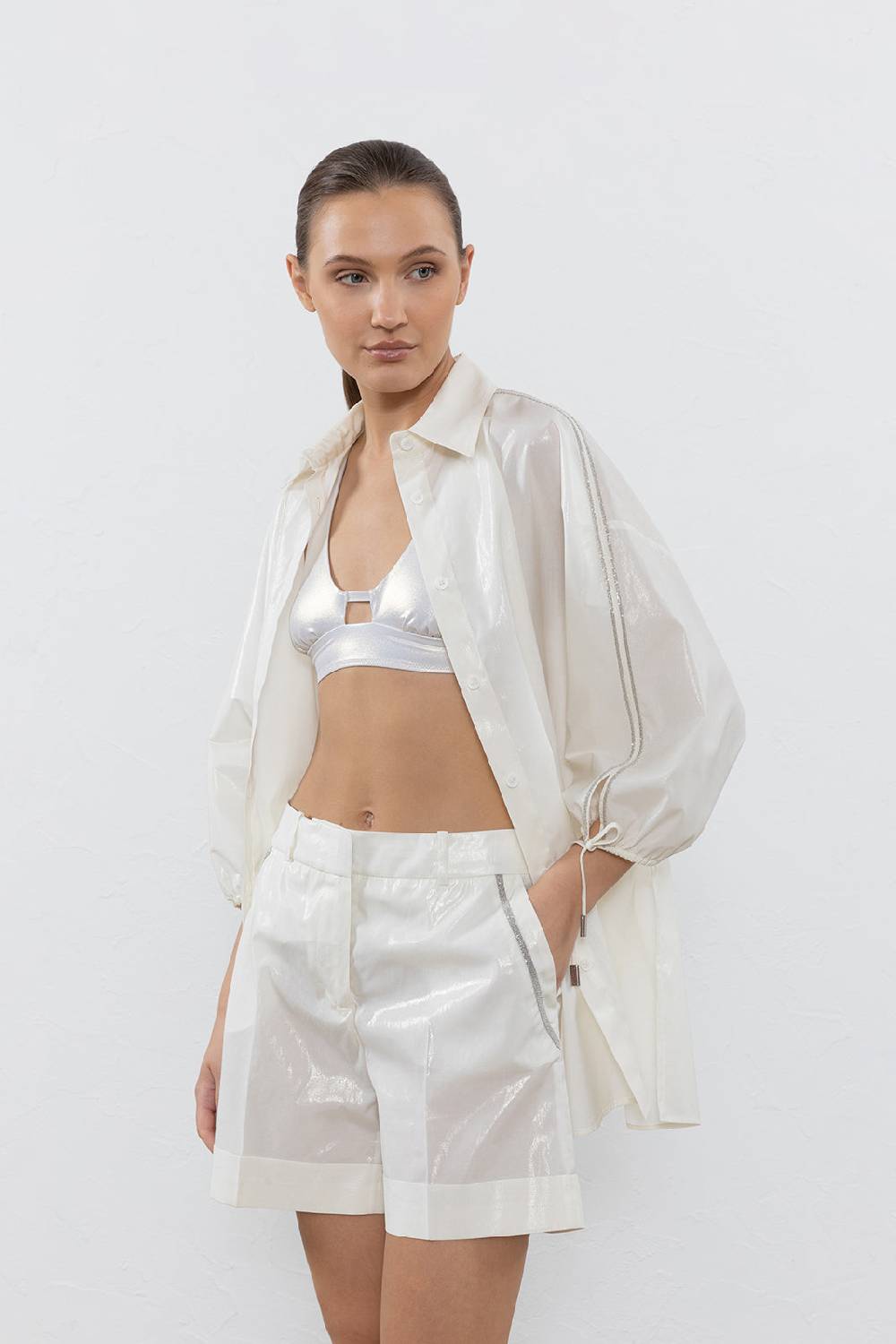 Peserico Costume Con Top A Bralette E Slip A Vita Alta