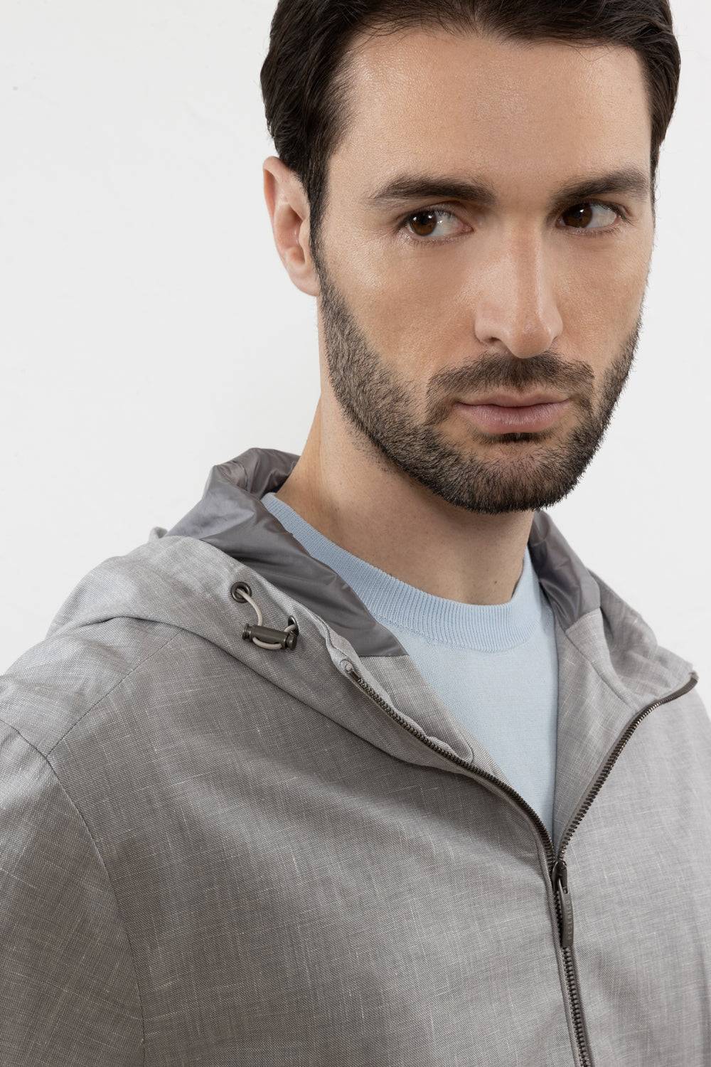 Peserico Giacca In Nattè Di Lana, Seta, Lino "Loro Piana" Con Membrana Storm System