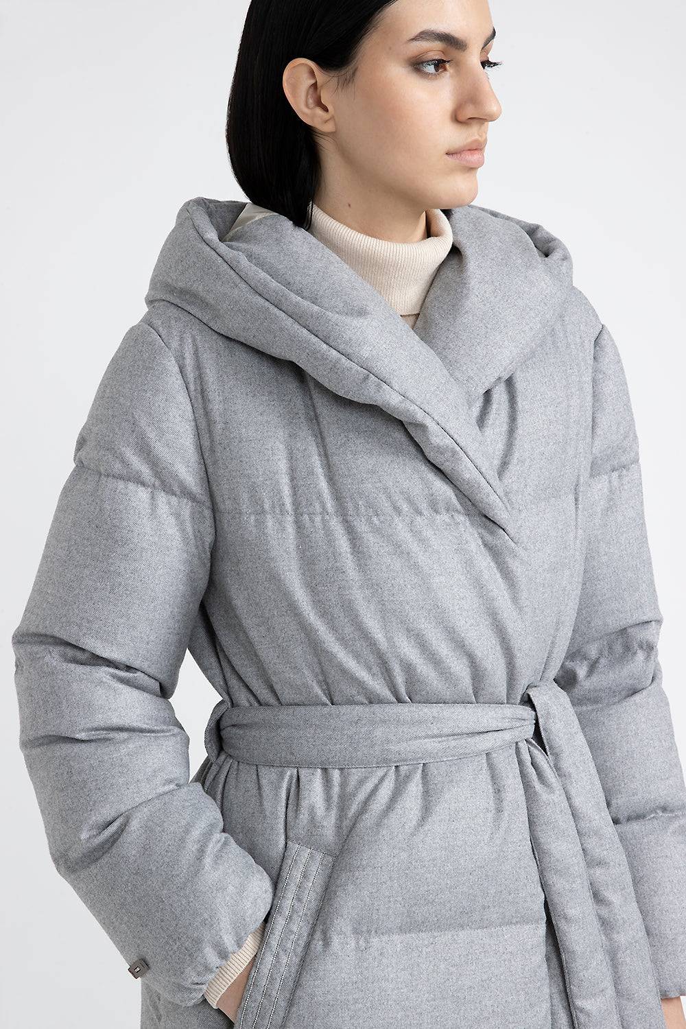 Peserico Giaccone Imbottito In Flanellina Di Poliviscosa