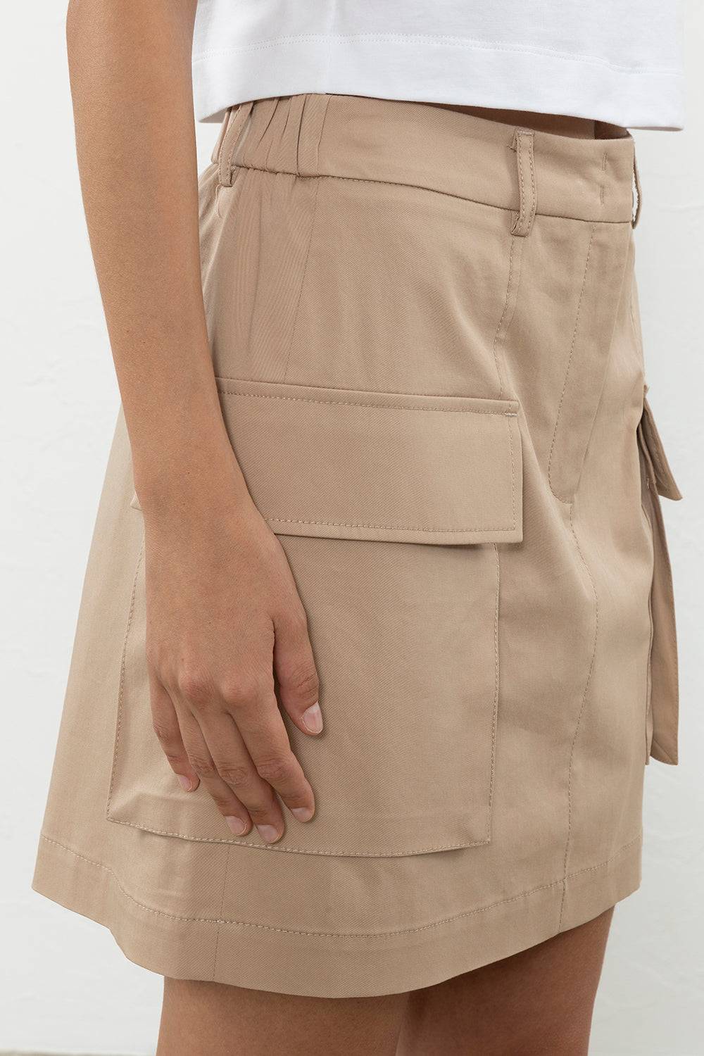 Peserico Gonna In Gabardina Leggera Di Cotone Pettinato