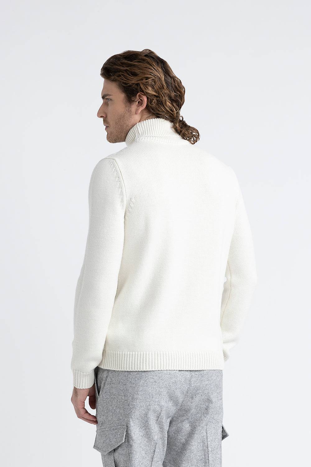 Peserico Maglia Collo Alto In Pura Lana Merinos Extrafine