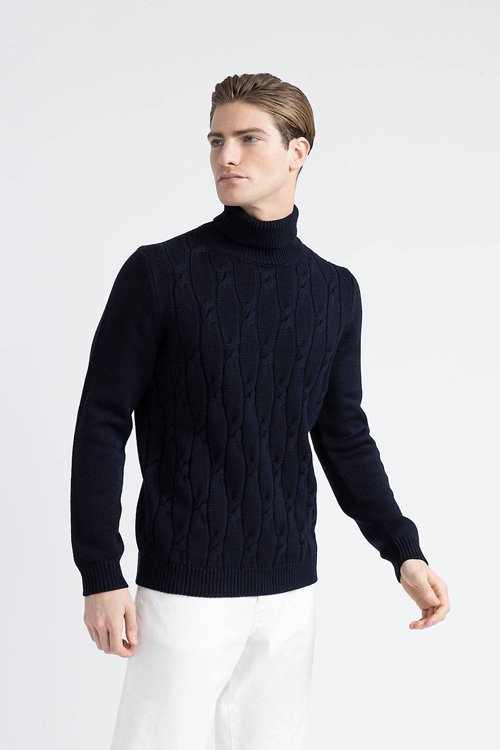 Peserico Maglia collo alto in pura lana merinos extrafine