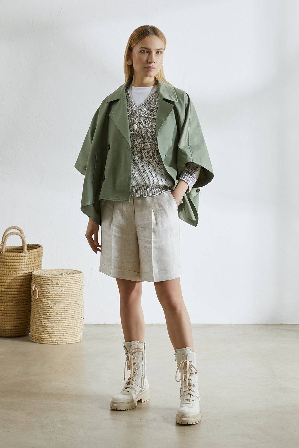 Peserico Maglia Con Lavorazione A Jacquard Sfumato In Cotone E Micro Paillettes