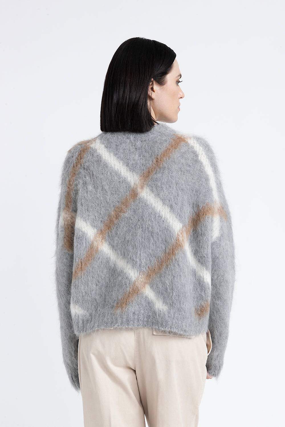 Peserico Maglia Con Motivo A Rombi In Alpaca E Merino