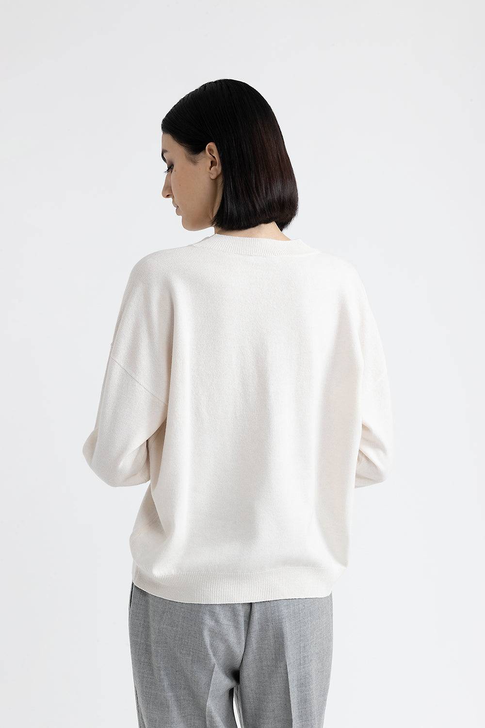 Peserico Maglia Con Scollo A V In Lana, Seta E Cashmere