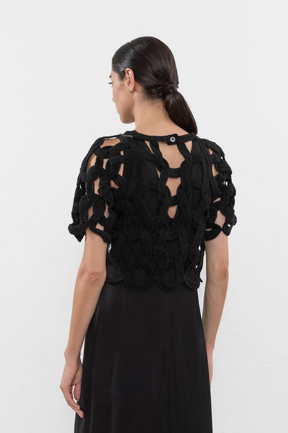 Peserico Maglia In Cotone Con Lavorazione Esclusiva A Crochet