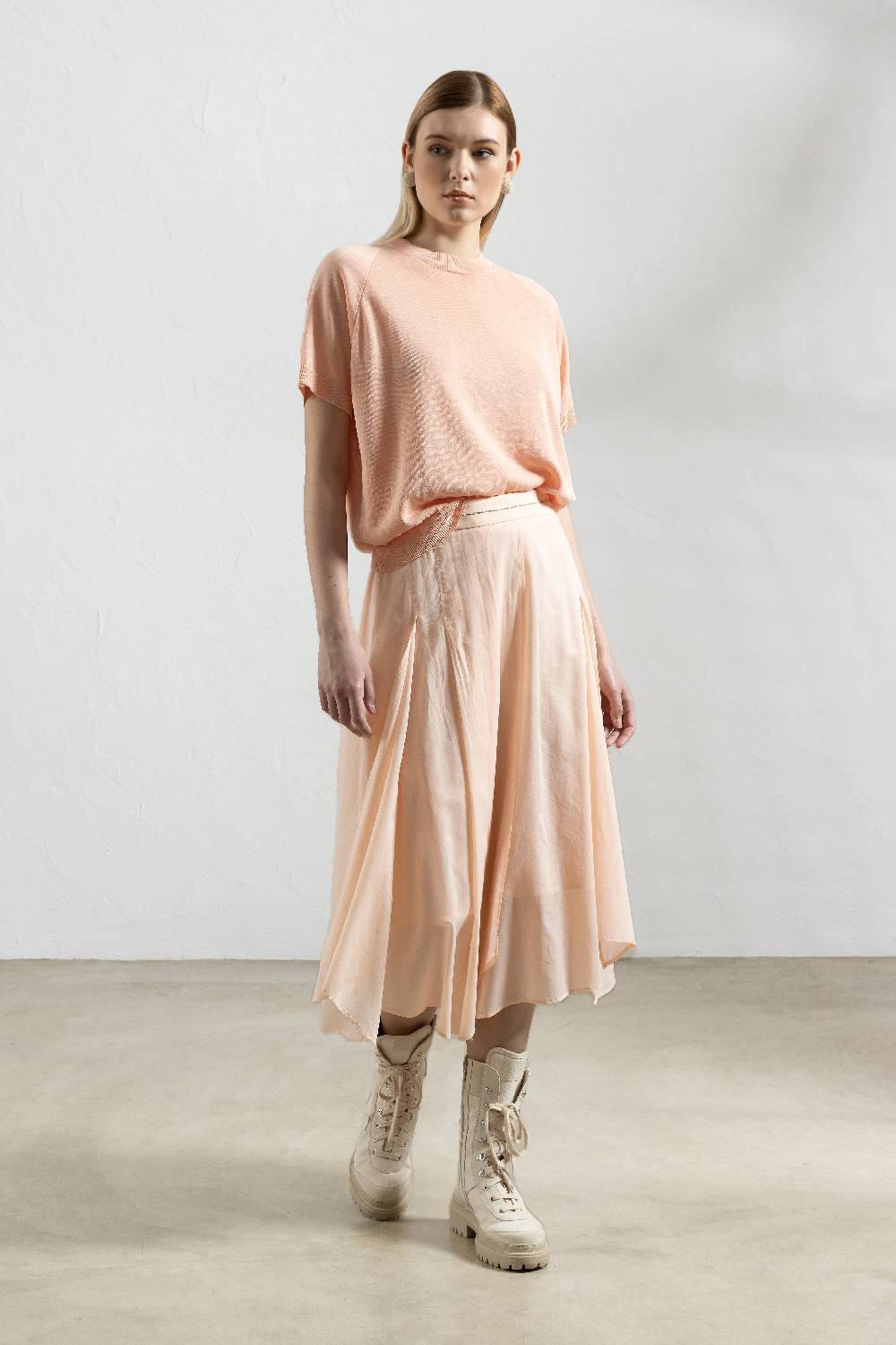 Peserico Maglia In Filato Di Lino E Cotone Crepe Con Punto Luce