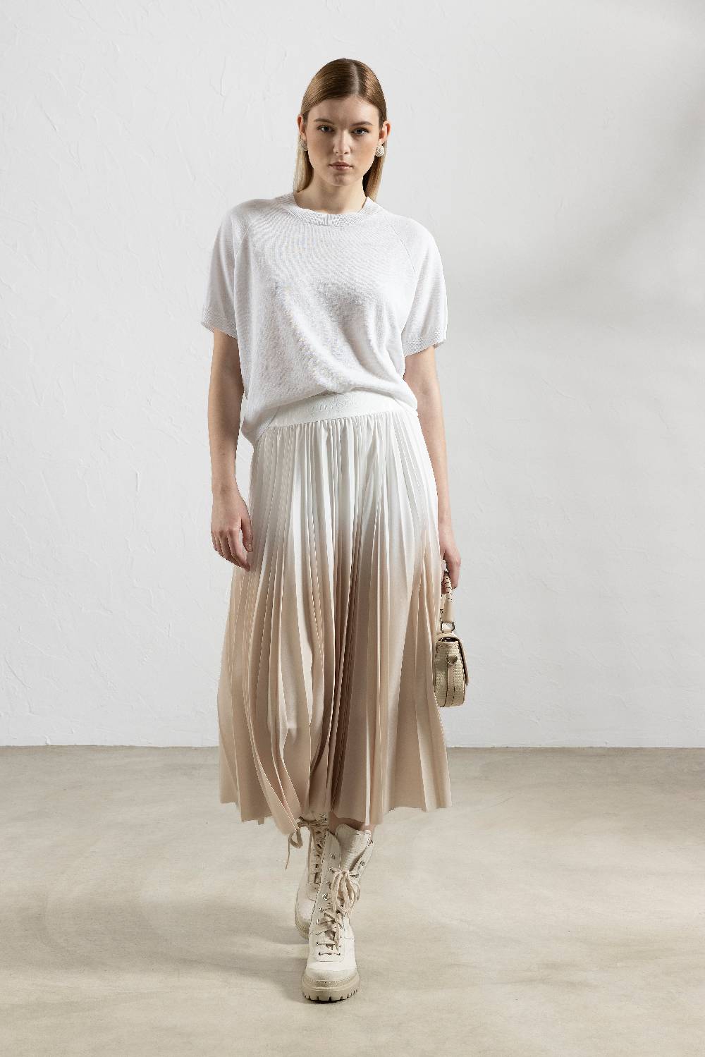 Peserico Maglia In Filato Di Lino E Cotone Crepe Con Punto Luce