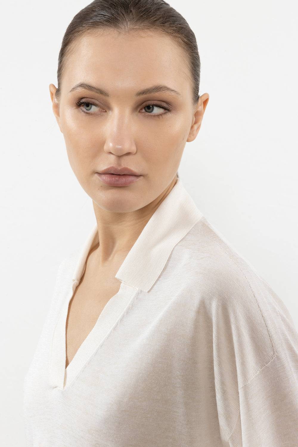 Peserico Maglia In Filato Mélange Di Misto Viscosa Lucida