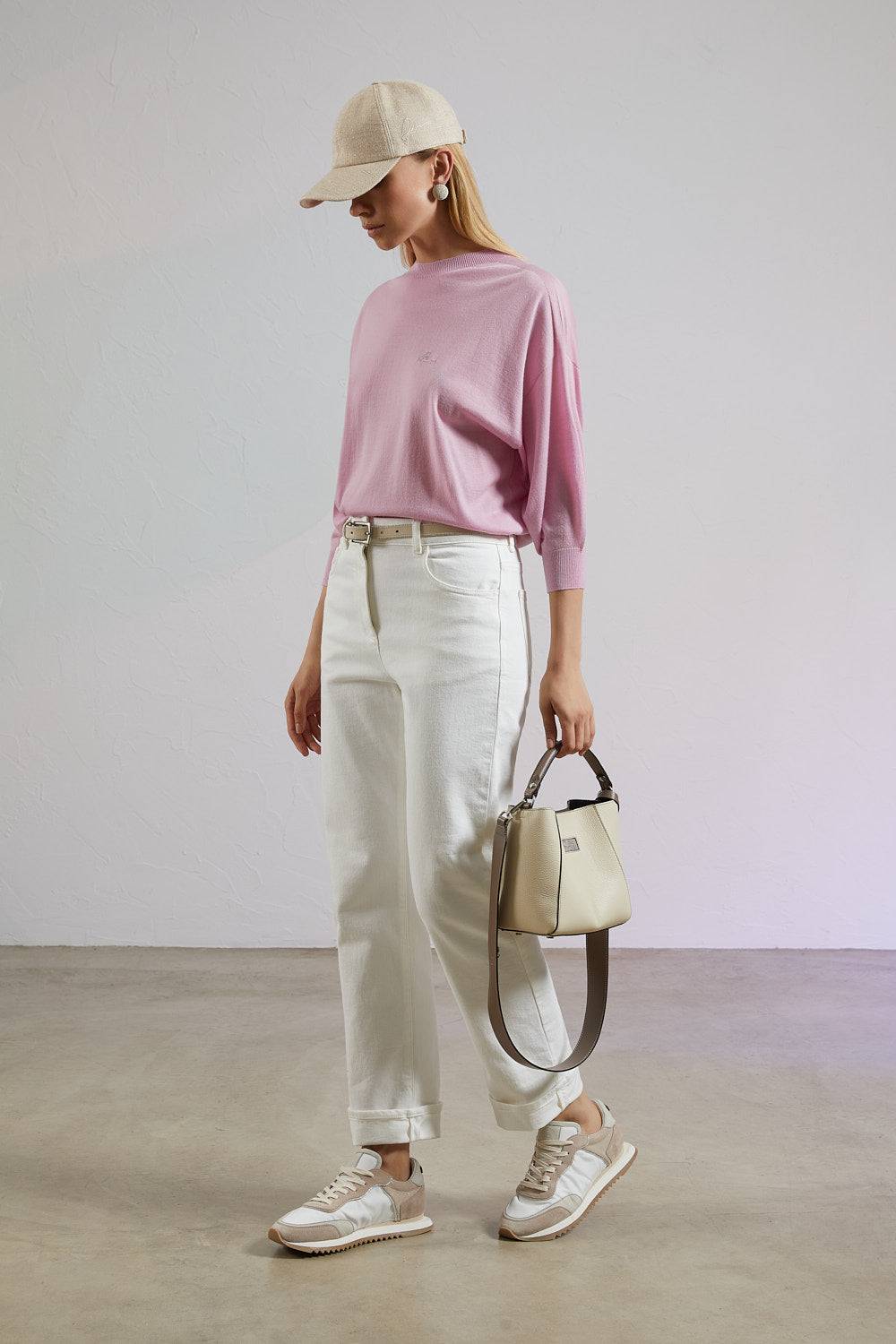 Peserico Maglia In Lana Merinos Extra Fine Pettinata