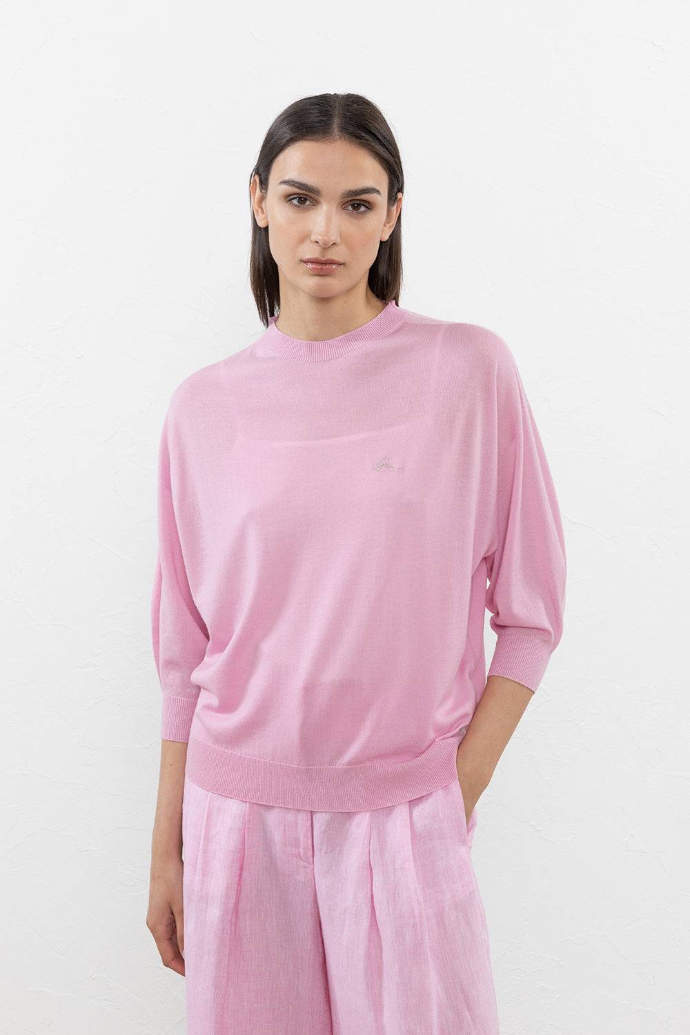 Peserico Maglia In Lana Merinos Extra Fine Pettinata