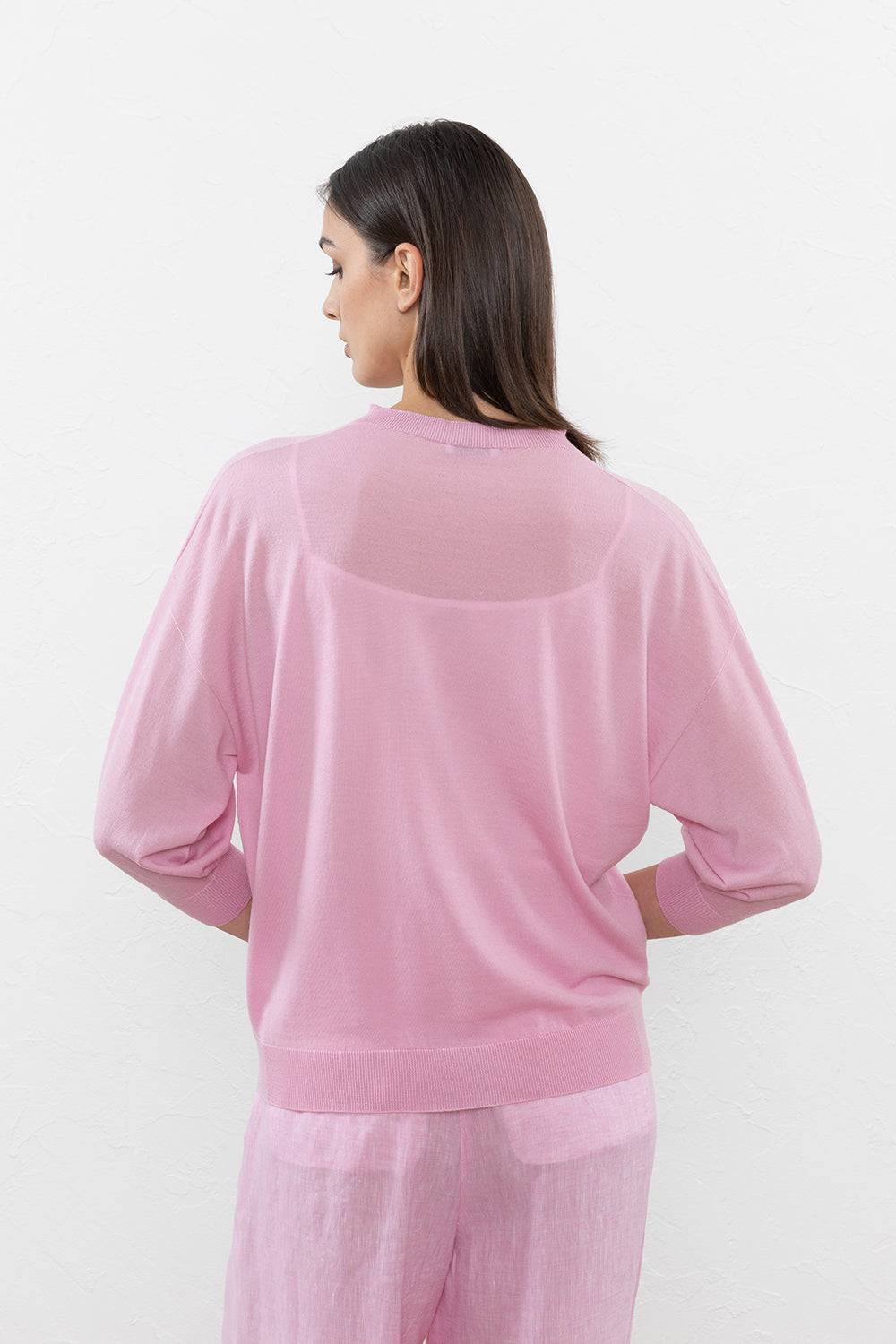 Peserico Maglia In Lana Merinos Extra Fine Pettinata