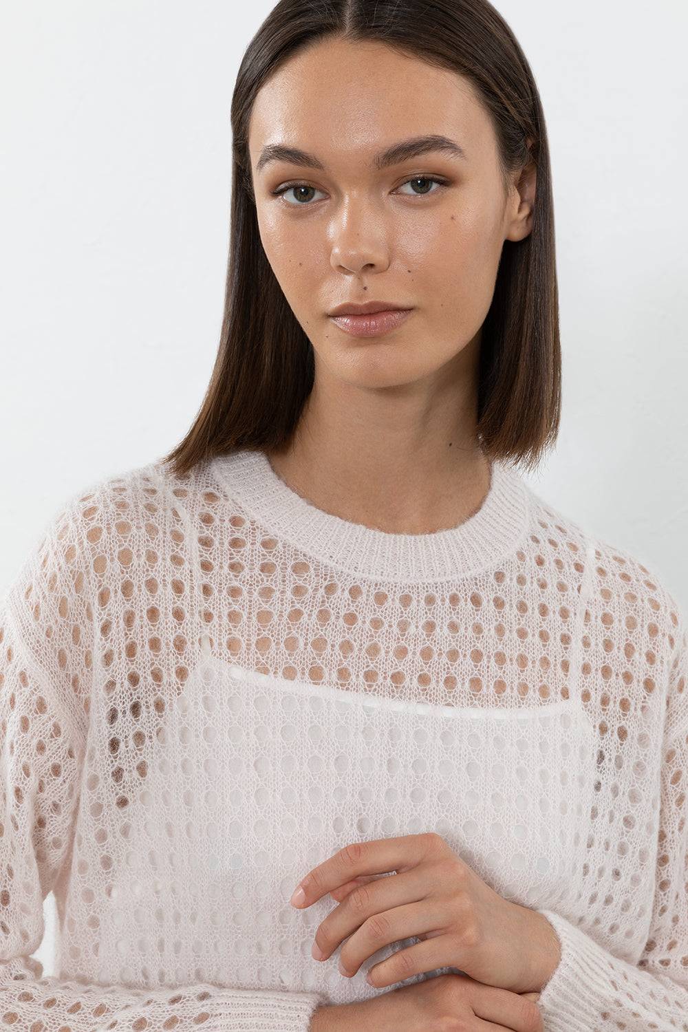 Peserico Maglia In Leggero Filato Di Baby Suri Alpaca