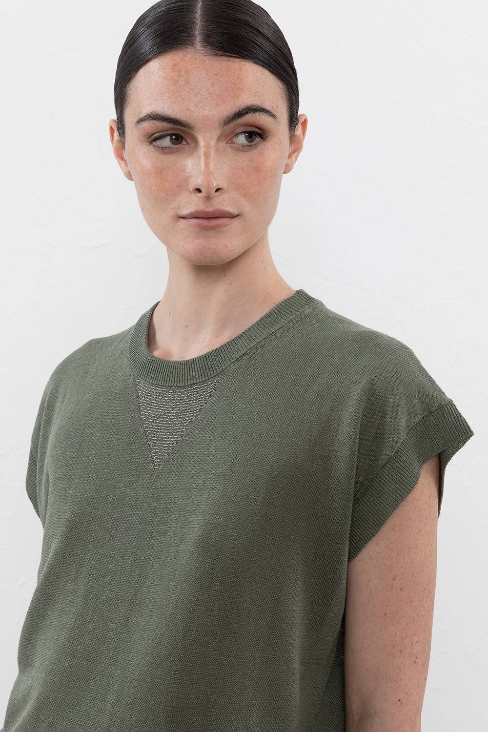 Peserico Maglia Kimoncino In Filato Di Lino Cotone Crepe