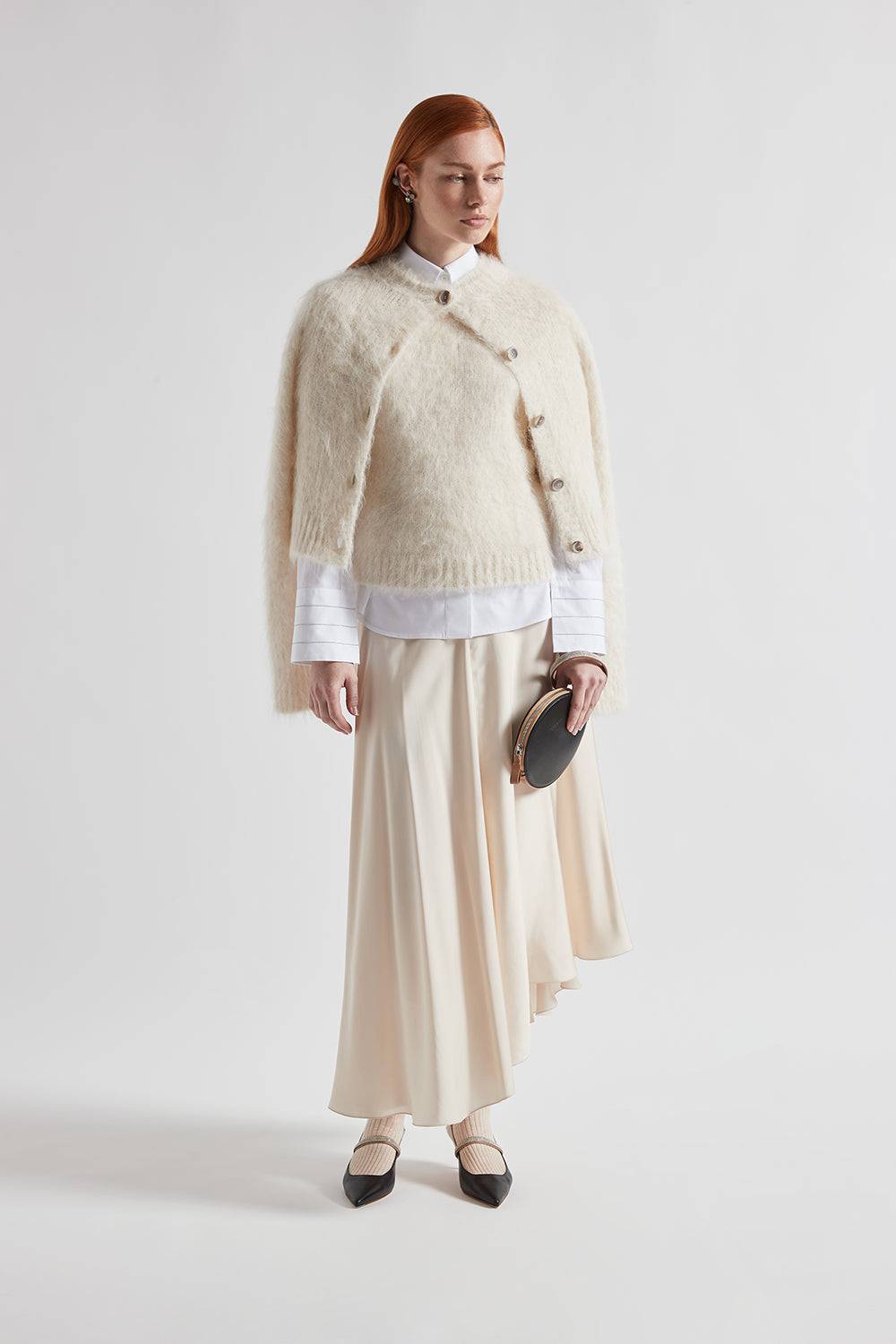 Peserico Maglia Maniche Corte In Filato Di Lana D'alpaca E Merino