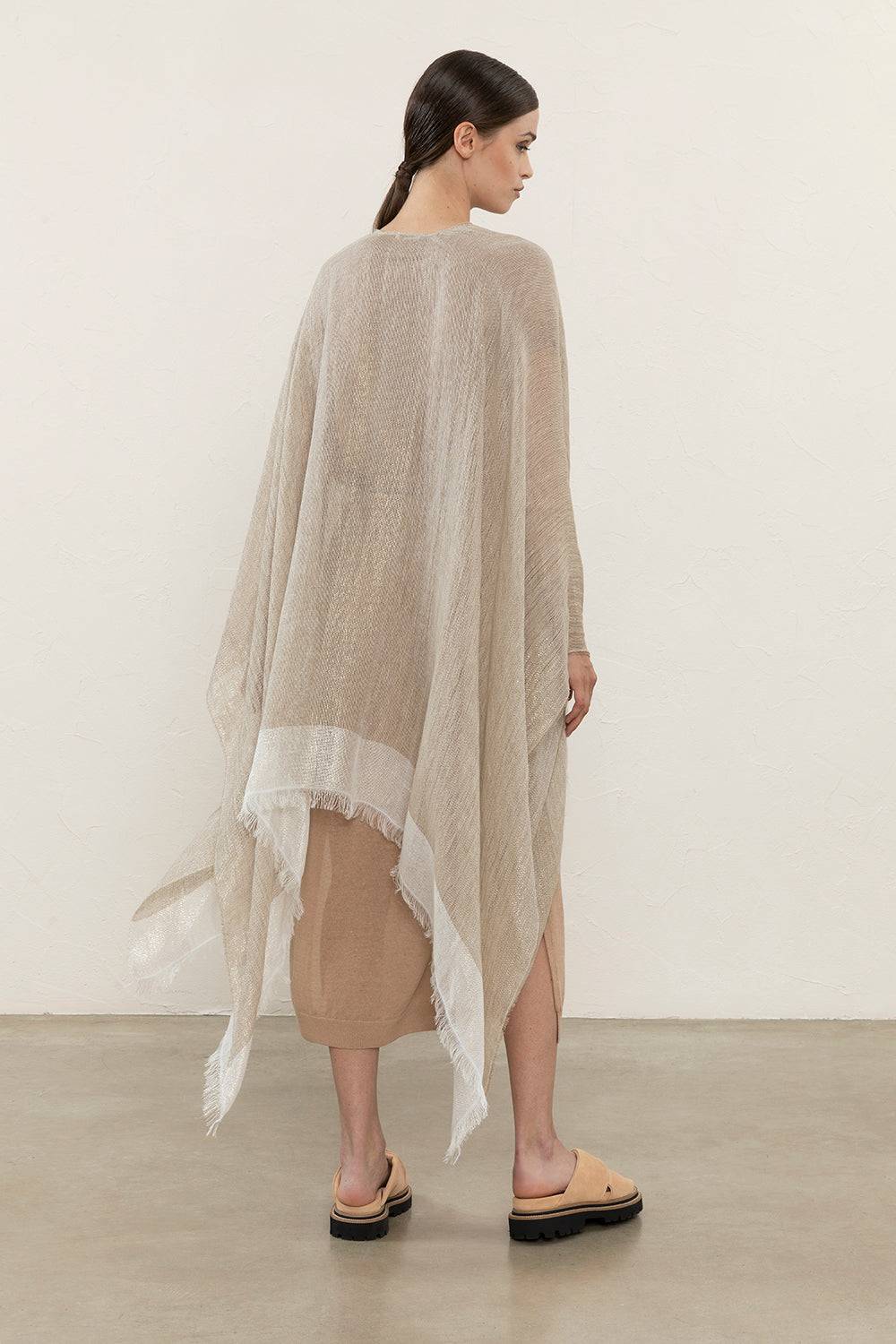 Peserico Mantella In Misto Lino, Cotone, Viscosa E Lurex