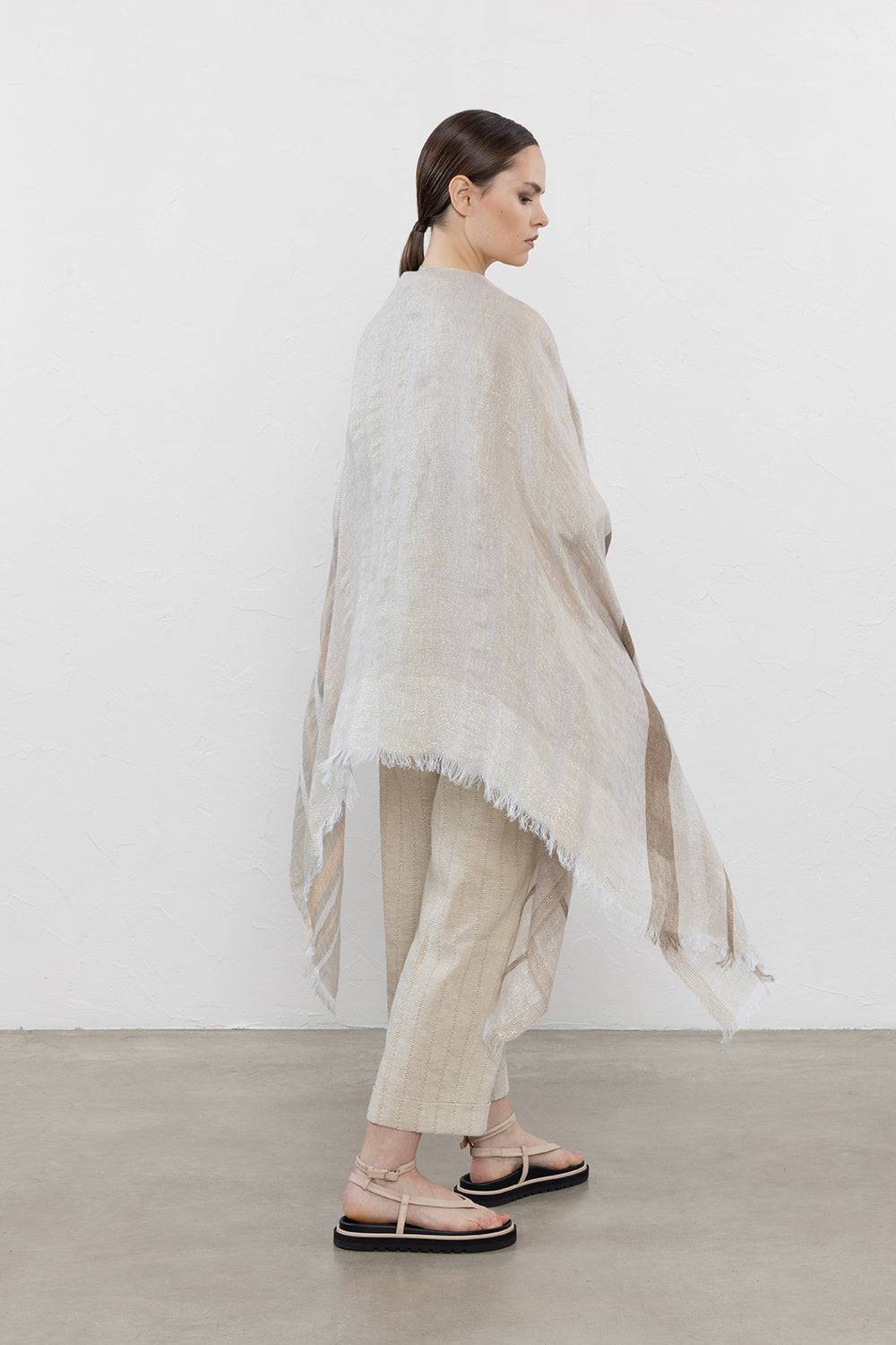 Peserico Mantella In Misto Lino, Cotone, Viscosa E Lurex