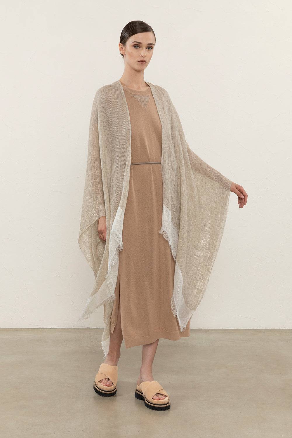 Peserico Mantella in misto lino, cotone, viscosa e lurex