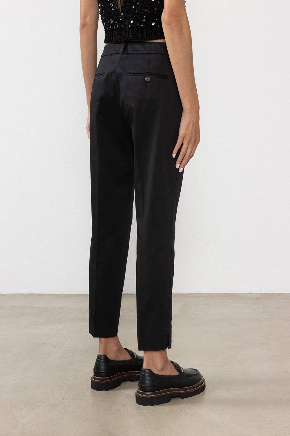 Peserico Pantalone A Sigaretta In Gabardina Di Cotone Stretch